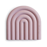 Mushie-Rainbow-Silicone-Teether,-Mauve_1 - ANB Baby